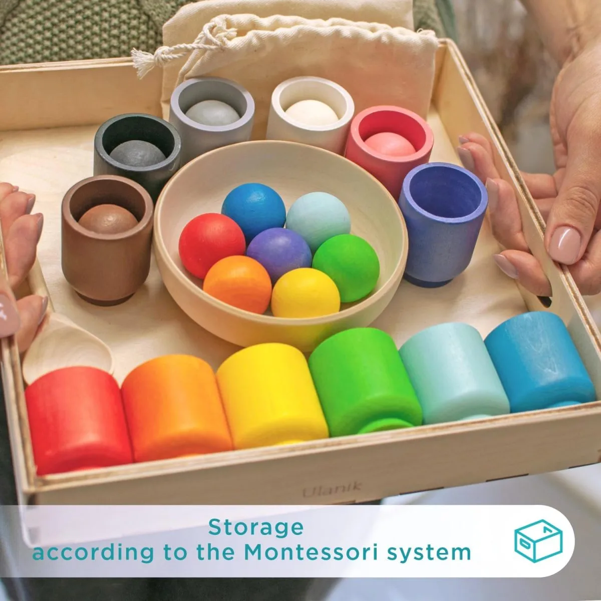 Montessori šķirošanas bumbas un krūzes - Image 2