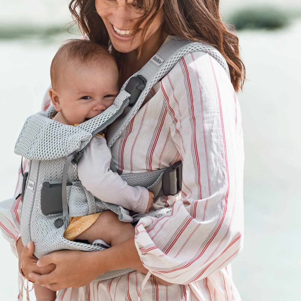 babybjorn baby carrier one air silver mesh 001