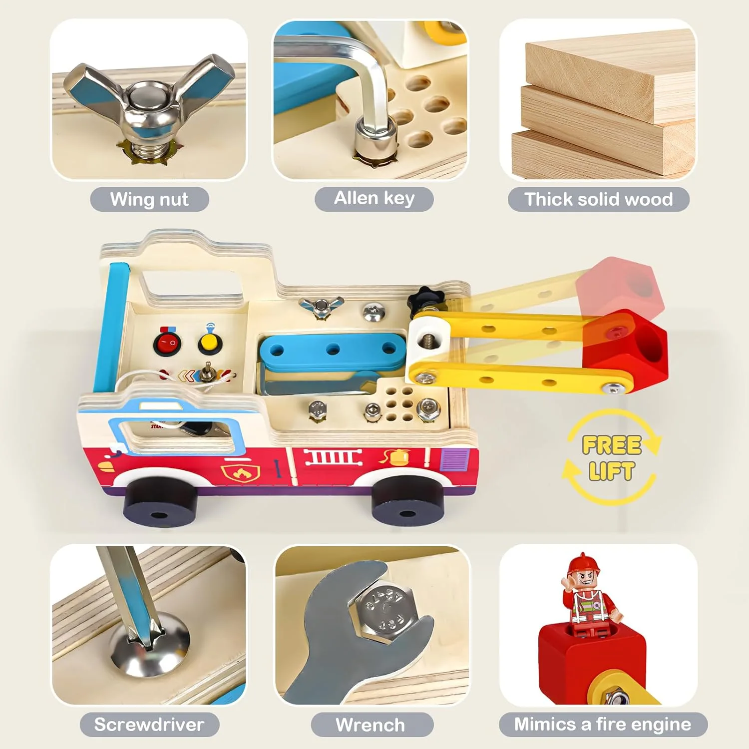 Montessori ugunsdzēsēju mašīna - Image 3